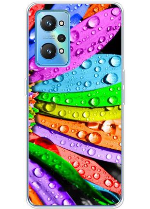 Чохол силіконовий з картинкою на realme gt neo 2 (кольорові листки)