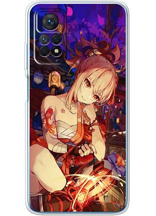 Чохол силіконовий з картинкою на xiaomi redmi note 11e pro (аніме, anime)