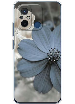 Чехол силиконовый с картинкой на xiaomi redmi 12c (цветок гербера)