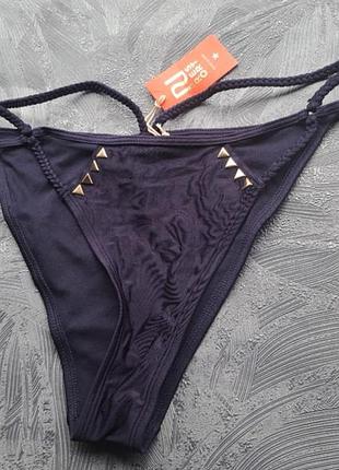 Низ до купальника трусики темносинього кольору  river island 38