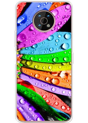 Чехол силиконовый с картинкой на nokia g50 (цветные листья)