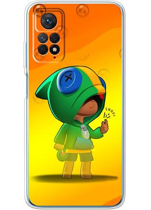 Чехол силиконовый с картинкой на xiaomi redmi note 12 pro 4g (бравл старс, brawl stars)