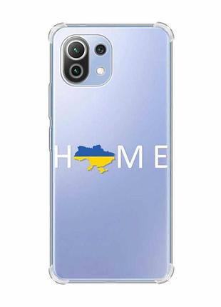 Чехол с утолщёнными углами на xiaomi mi 11 lite :: дом украина (патриотический принт 73)