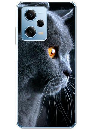 Чохол силіконовий з картинкою на xiaomi redmi note 12 pro plus 5g (британський кіт)