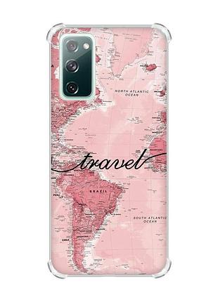 Чехол с утолщенными углами на samsung galaxy s20 fe :: карта (принт 319)