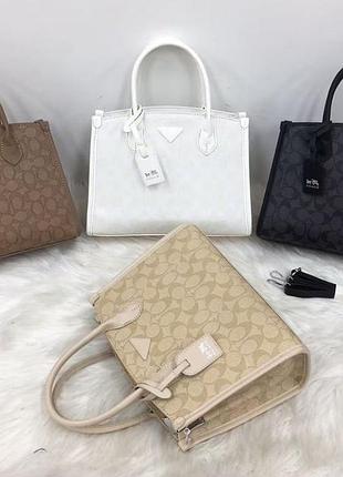 Женская сумка coach, сумка коач, сумка шоппер, модная сумка, офисная сумка, shopper, шопер черный