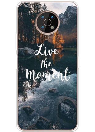 Чехол силиконовый с картинкой на nokia g50 (природа, озеро в горах)