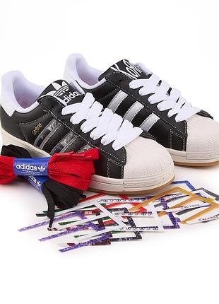 Кроссовки унисекс adidas superstar x korn black white (37-44 размер)