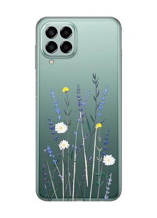 Прозрачный чехол на samsung galaxy m33 5g :: полевые цветы (принт 270)