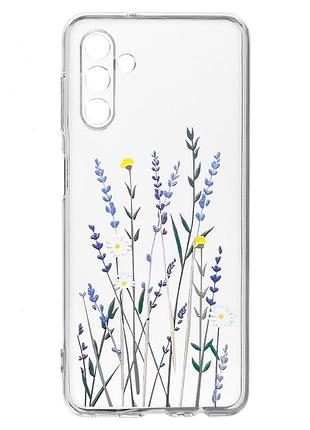 Прозрачный чехол на samsung a04s/a13 5g :: полевые цветы (принт 270)