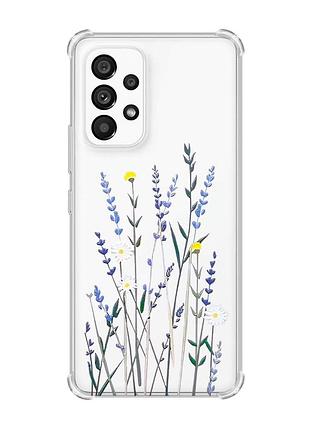 Чохол з потовщеними кутами на samsung galaxy a53 :: польові квіти (принт 270)