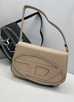 Сумка diesel, сумка дизель, брендовая сумка, модная сумка, сумка на плечо, сумка через плечо бежевий