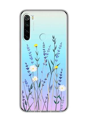 Прозорий чохол на xiaomi redmi note 8 :: польові квіти (принт 270)