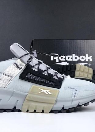 Осенние мужские кроссовки reebok zig kinetica edge серые