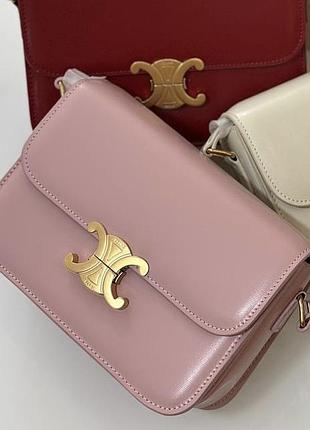 Женская кожаная сумка celine classique triomphe, кожаная сумка селин, брендовая сумка, кросс боди