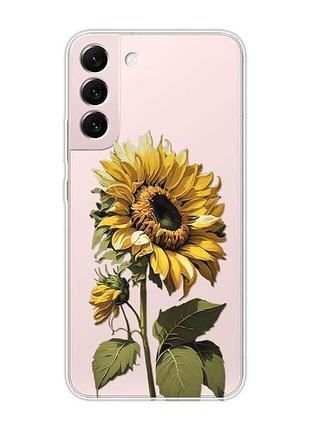 Прозорий чохол на samsung galaxy s22 :: соняшник (принт 274)