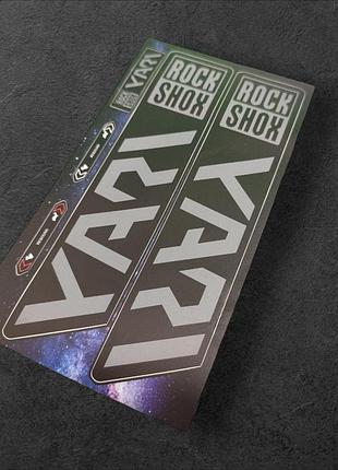 Матовая серая наклейки на вилку перья велосипеда рокшок rock shox рок шок яри узкие
