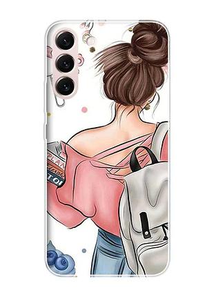 Чохол на samsung galaxy s22 :: дівчина з рюкзаком (принт 30)