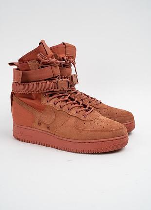 Кроссовки мужские замшевые nike sf air force 1 dusty peach оранжевый размер 43