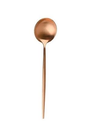 Ложка столовая цвета розовое золотого remy-decor из нержавеющей стали для дома и ресторана