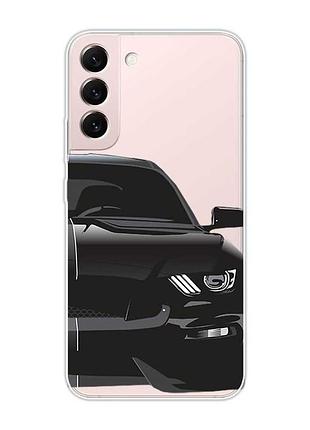 Прозорий чохол на samsung galaxy s22 :: авто чорне (принт 232)