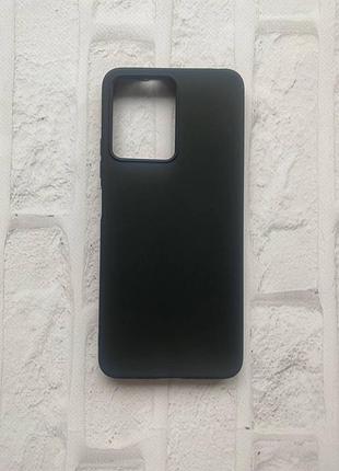 Силиконовый матовый чехол на xiaomi redmi note 12 4g черный