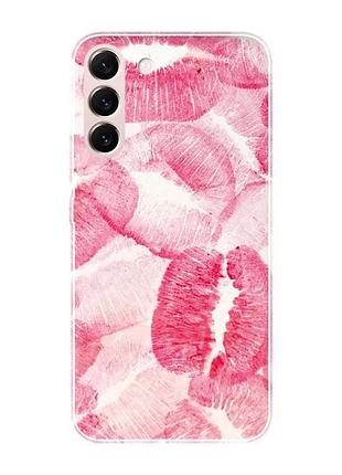 Чехол на samsung galaxy s22 :: поцелуйчики (принт 93)