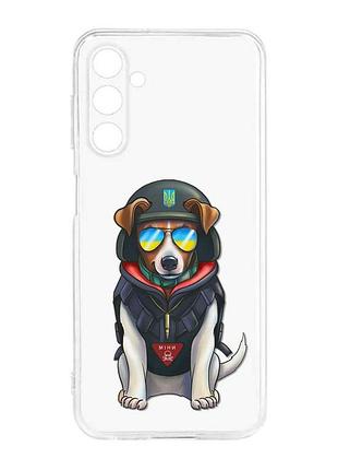 Прозрачный силиконовый чехол для samsung galaxy m14 :: патрон (патриотический принт 4)