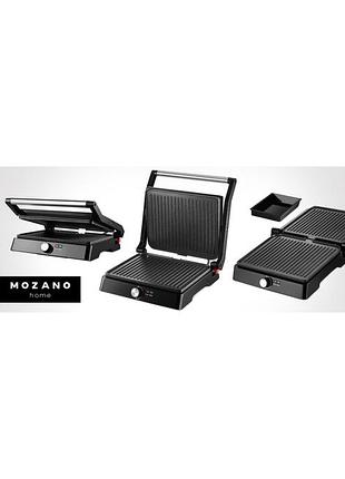 Раскладной электрогриль 2в1 mozano 2200w с регулировкой температуры