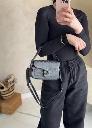 Женская сумка coach, сумка коач, сумка на плечо, кросс-боди, брендовая сумка черный