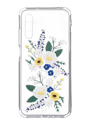 Прозорий чохол на samsung galaxy a34 5g/a346 :: квіти. акварель (принт 271)