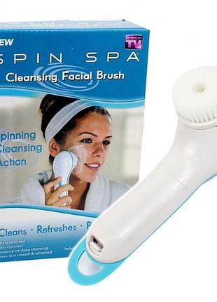 Щітка для вмивання чищення обличчя spin spa cleansing facial brush