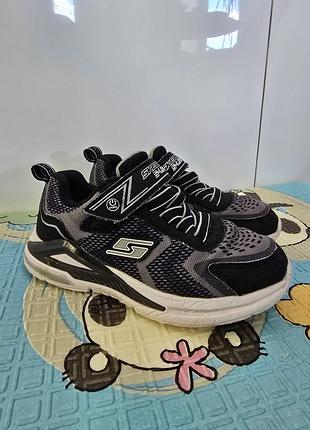 Кроссовки skechers s-lights с подсветкой - оригинал