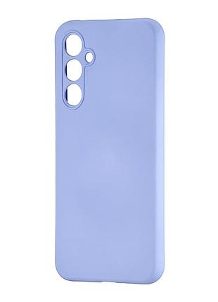 Матовий силіконовий чохол із мікрофіброю на samsung a54 бузковий