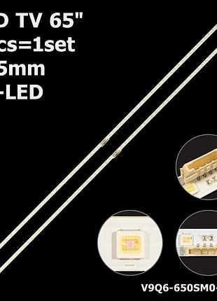 Led підсвітка tv 65" v9q6-650sm0-r0 9y_q60_stc650ac1_3030f 19y_q60_stc650ac1_3030f bn96-48108a 2шт.