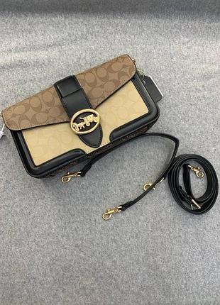 Женская сумка кросс боди coach коач в расцветках, клатч, брендовая сумка, сумка на плечо, модная сумка черный1