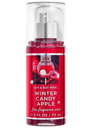 Парфюмированный спрей для тела bath & body works winter candy apple travel mist 75 мл