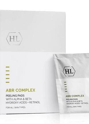 Серветки, що відлущують holy land cosmetics alpha-beta & retinol peeling pads
