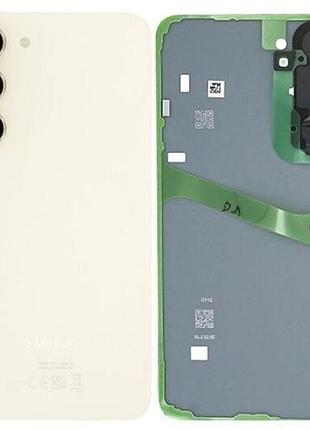 Задня кришка samsung s911 galaxy s23 зі склом камери, beige, оригінал, gh82-30393b