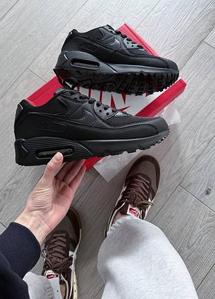 Шикарные черные кроссовки nike air max 90 trainers black
