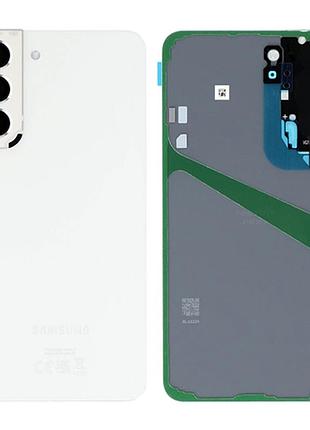 Задняя крышка samsung s906 galaxy s22 plus с стеклом камеры, белый, оригинал, gh82-27444b