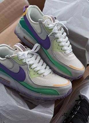 Яркие стильные кроссовки nike air max 90 terrascape phantom кардинал grape