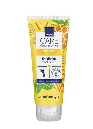 Отшелушивающий скраб для ног avon с ароматом ананаса и мяты, 75 мл (158511552)