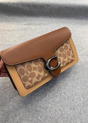 Женская сумка кросс боди coach коач в расцветках, клатч, брендовая сумка, сумка на плечо, модная сумка коричневый