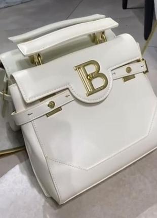 Сумка balmain у кольорах, сумка бальмаїн, сумка бальман, брендова сумка, модна сумка, крос боді білий