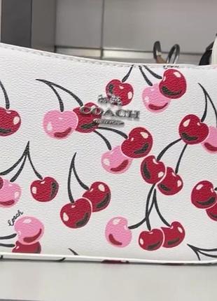 Жіноча сумка coach nolita 19 color вишні, сумка коач, брендова сумка, сумка на плече, сумка через плече