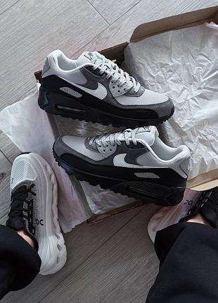 Стильные кроссовки nike air max 90 anthracite light smoke grey