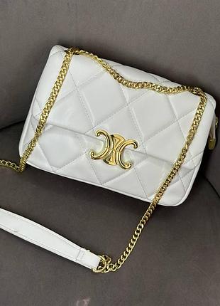 Женская сумка celine в расцветках, сумка селин, клатч селин, кросс боди, cross body, сумка через плечо белый