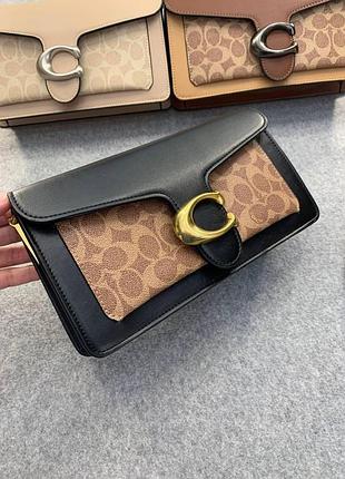 Женская сумка кросс боди coach коач в расцветках, клатч, брендовая сумка, сумка на плечо, модная сумка черный