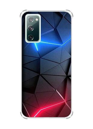 Чехол с утолщёнными углами на samsung galaxy s20 :: рельефный фон (принт 36)